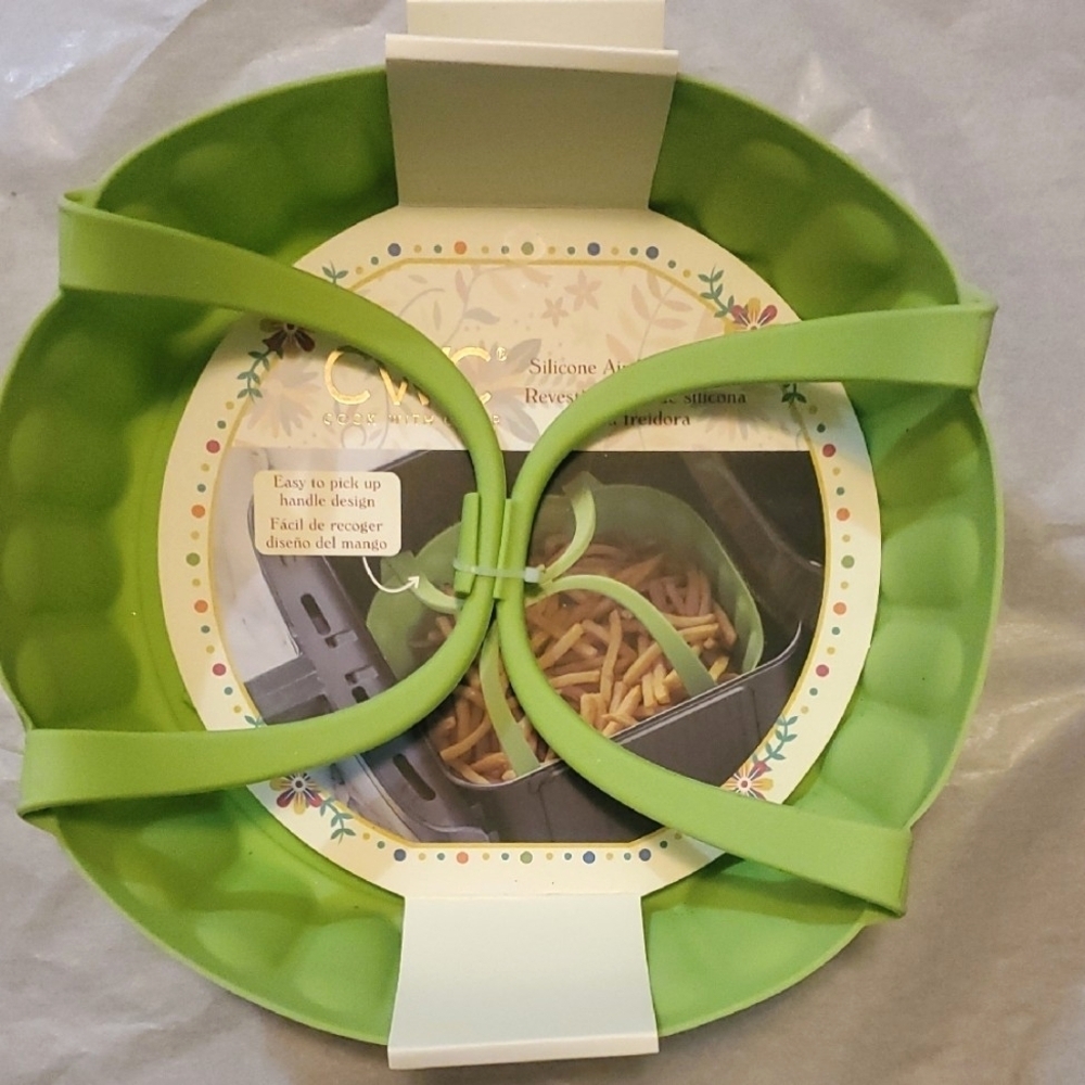 Green Silicone Air Fryer Liner